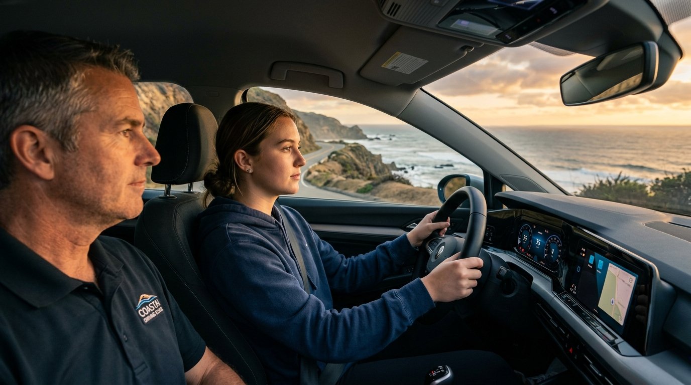 Student passing driving test
